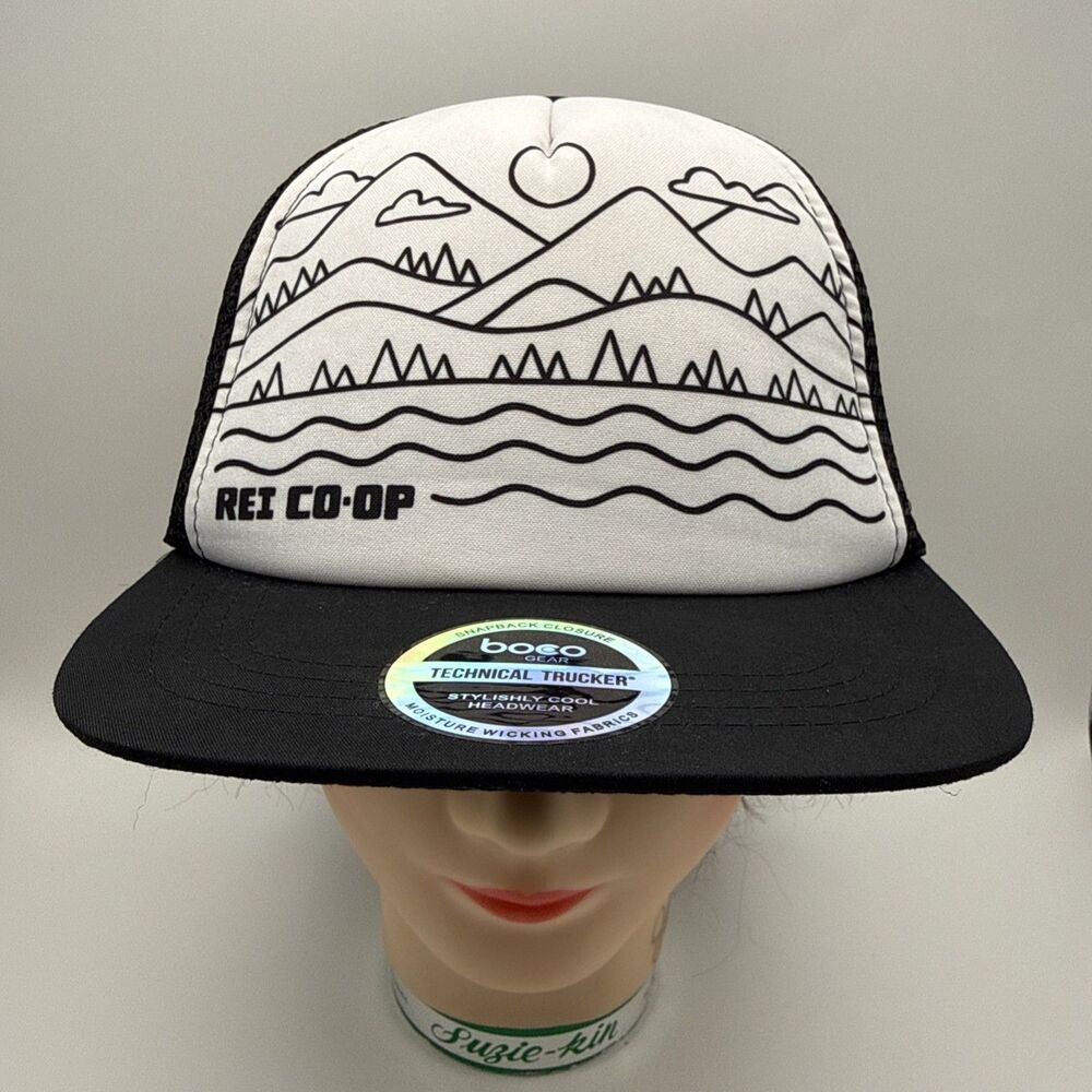REI CO-OP Boco Gear Technical Camp Trucker Mesh SnapBack Outdoor Cap Hat